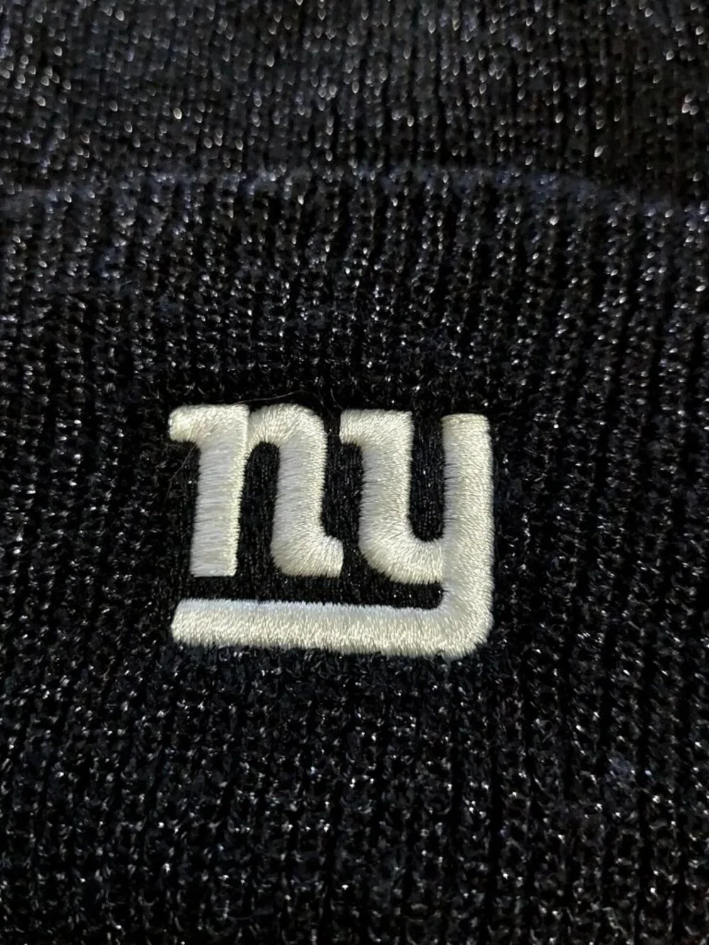 New York Giants Womens Hat '47 Black Sparkle Pom Embroidered Logo New